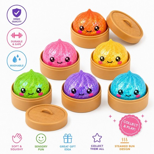 Glitter dumpling squishy - glitter,