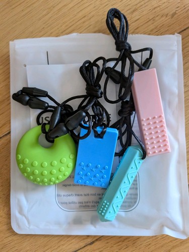 Sensory chew necklace set for - chew,