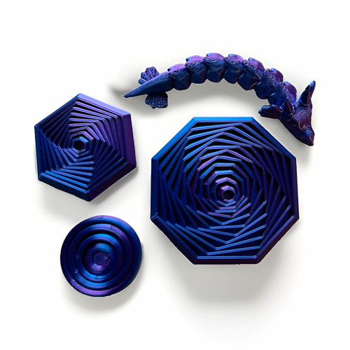 Blue purple tactile - &,
