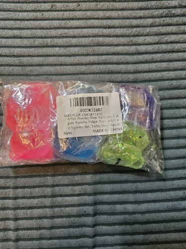 Pack gummy bear squishy toys - 4,