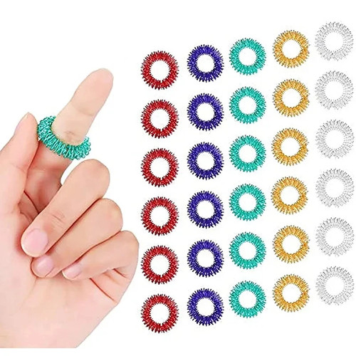Sensory finger rings - rings, spiky