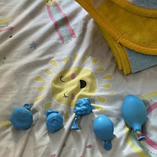Blue balloon tactile sensory - tactile,